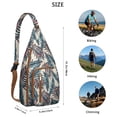 thumbnail image 3 of Hawaiian Print Sling Backpack - Colorful Monstera & Palm Leaf Design Crossbody Bag, Fashionable Multi-Functional Pack, 3 of 4