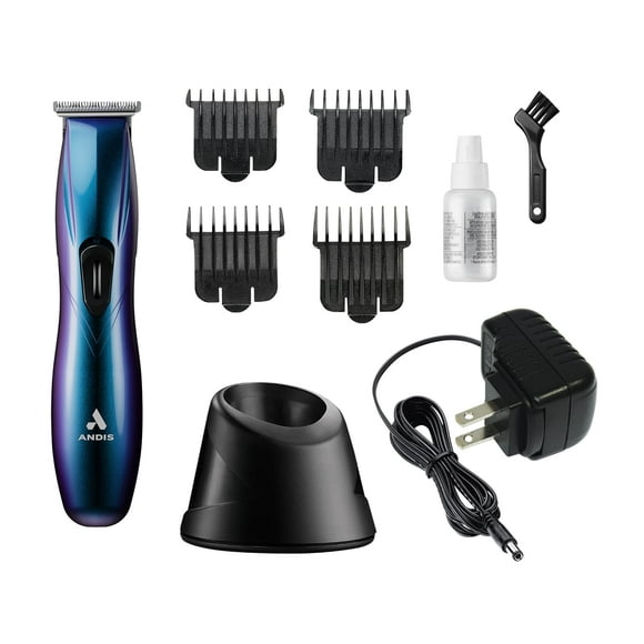 Andis 560974 Limited Edition Slimline Pro Cord/Cordless Beard Trimmer Lithium Ion T-Blade Trimmer Close Cutting T-Blade Zero Gapped Galaxy