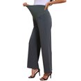 thumbnail image 4 of INSPIRE CHIC Maternity Work Pants Over the Belly with Pockets for Comfortable and Stylish Wear XL Grey, 4 of 6