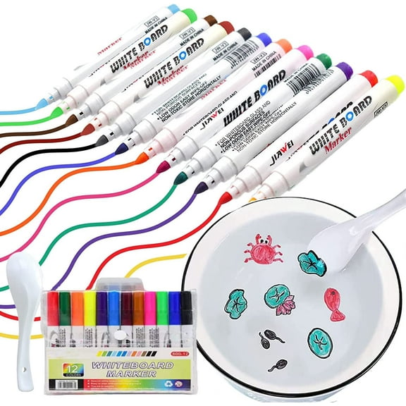 Magic Water Painting Pen, Magic Floating Ink Pen,12 Colors