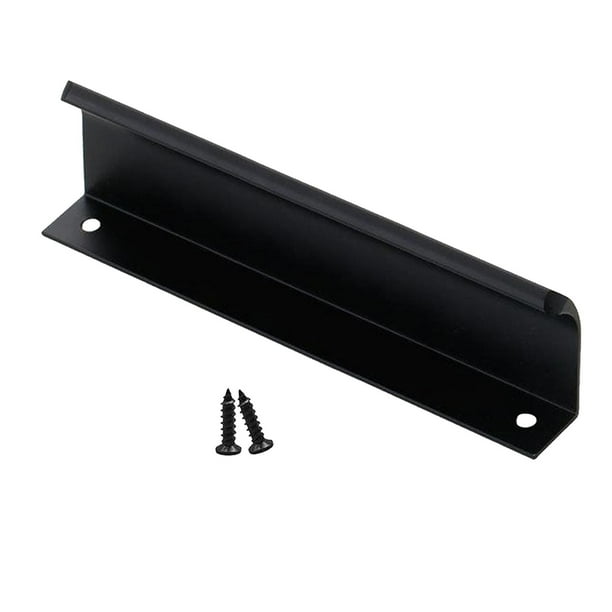 Tirador oculto de aluminio para cajones de armario Negro 150mm
