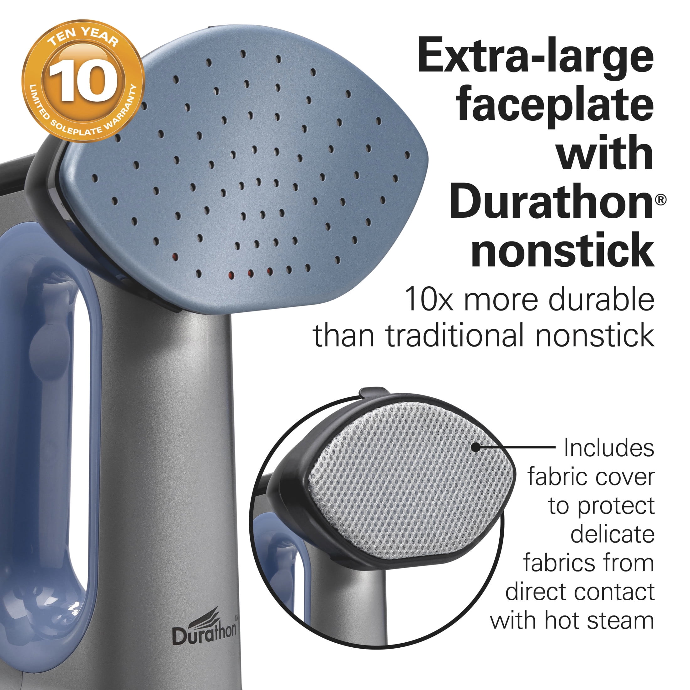 Durathon 3-in-1 Handheld Garment Steamer and Iron for Clothes, Removable 300 ml Water Reservoir, Blue