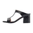 thumbnail image 1 of Black Womens Casual Peep Toe Low Heel Slip-On Sandals For Spring And Summer All-Match Outdoor Comfortable Versatile Wear Size 37, 1 of 9
