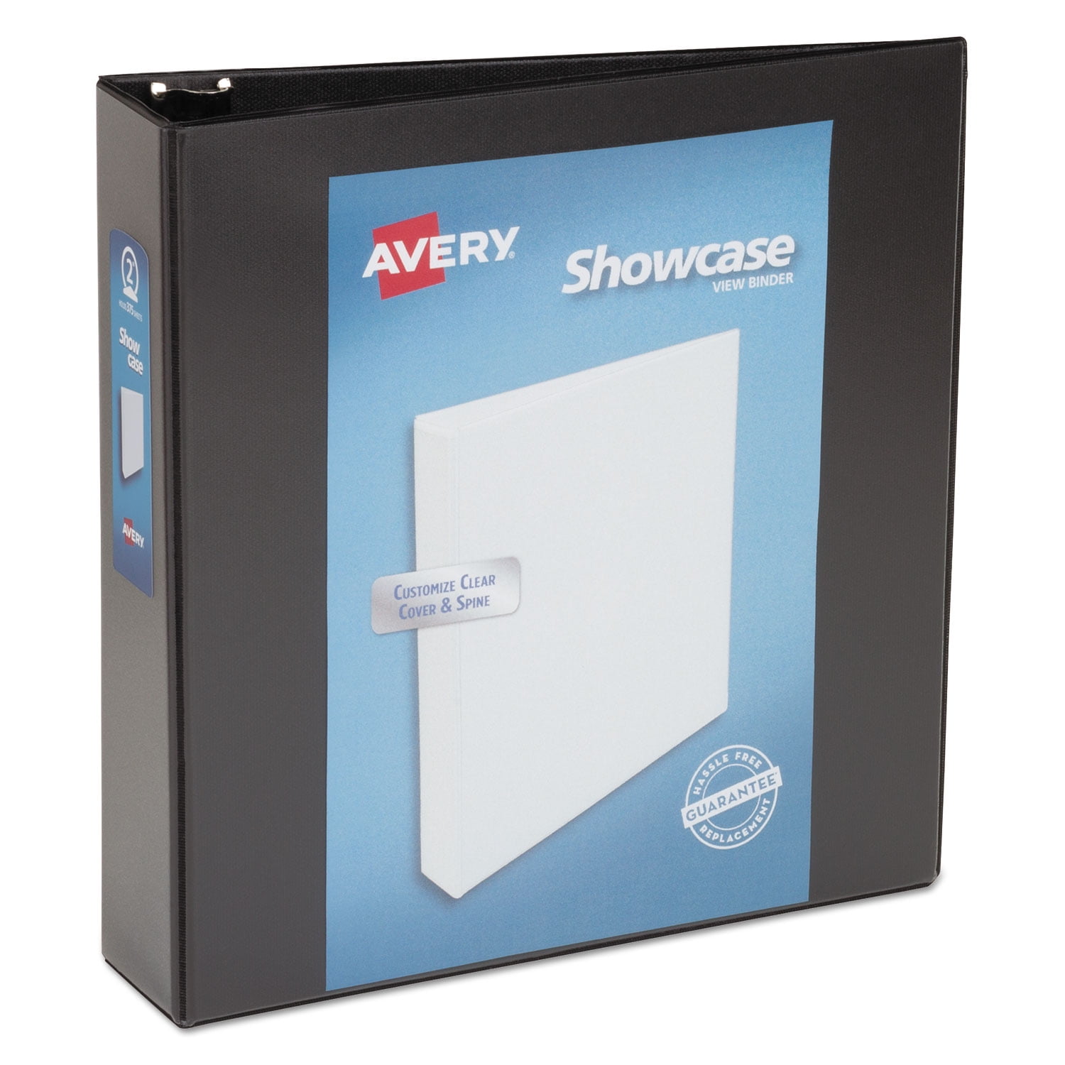 Avery Showcase Economy View Binder with Round Rings, 3 Rings, 2' Capacity, 11x8.5, Black