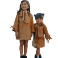 thumbnail image 3 of Mercatoo Toddler Girls Trench Coat Long Winter Jacket Kids Girls' Dress Coat Wool Blend Long Peacoat Faux Fu𝐫 Jacket Outerwear, 3 of 7