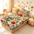thumbnail image 4 of Homewish Vintage Plant Mushrooms Twin Sheets,Retro Botanical Fungi Bedding,Beige,3-Piece,1 Flat Sheet,1 Fitted Sheet and 1 Pillowcase, 4 of 6