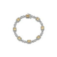 thumbnail image 3 of Natural Emerald-Cut Citrine Infinity Bracelet 4.30 Carat (Ctw) in Rhodium Plated Sterling Silver, 3 of 5