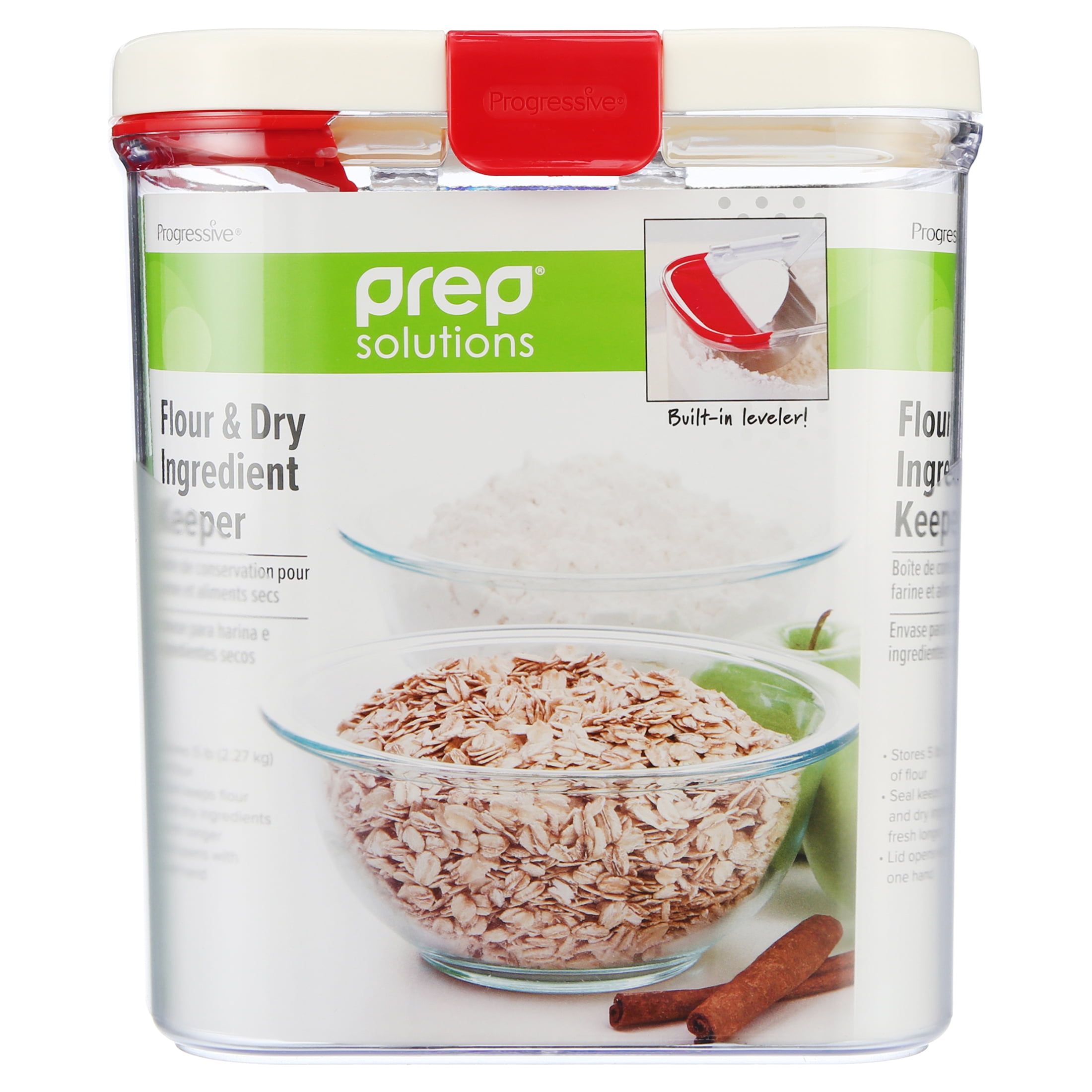 Prep Solutions by Progressive Flour Keeper with Built in  Leveler, 3.8 Quart Capacity: Food Savers: Sugar Bowls