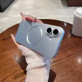 thumbnail image 1 of New Official For Magsafe Magnetic Case for iPhone 16 15 14 13 11 12 Pro Max Plus Soft Silicone Matte Antiskid Lens Protect Cover Silver For iphone11Pro, 1 of 6