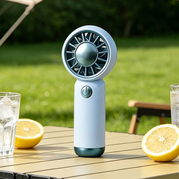 3-in-1 Portable Handheld Fan, USB Rechargeable Mini Personal Fan with LED Display, 180° Foldable Desk Fan for Office, Travel, Outdoor & Camping