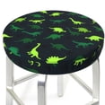 thumbnail image 3 of Easygdp Dinosaurs Print Easy To Install Bar Stool Covers&Stool Covers Round&Elastic Stool Cover, Barstool Covers,Washable&Bottom With Elastic Edge-14 inch, 3 of 7