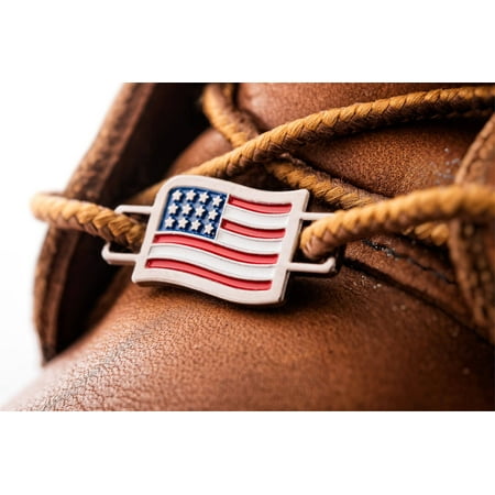 Image of 2 USA Flags Shoes Boot Lace Keeper US American Union Workers by BrooklynMaker