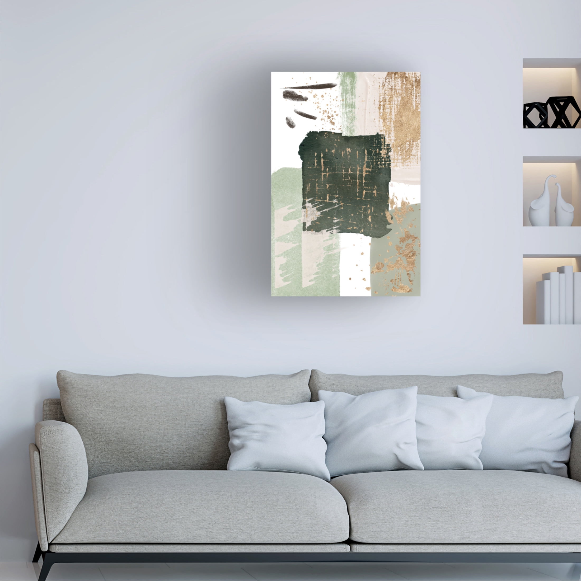 Trademark Fine Art Sally Ann Moss Green of Curiosity 1 Canvas Wall Art