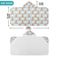 thumbnail image 4 of Yayeee Kids Hooded Towel with Hand Pockets Beach Soft Absorbent Bath Wrap 50 x 23.5 inch, Cartoon Floral Dog Pattern, 4 of 5