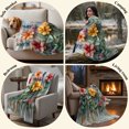 thumbnail image 6 of Spring Floral Throw Blanket for Couch, Soft Lightweight Flannel Fleece Blanket, Farmhouse Flowers Summer Botanical Microfiber Plush All Season Decorative Blankets Gifts for Sofa Bed Office 40"x60", 6 of 9