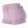 thumbnail image 4 of KPOPLK Running Shorts for Women - Athletic Quick Dry Sports Womens Shorts High Waisted Gym Workout Yoga Shorts with Pockets for S-2XL Size S,Purple, 4 of 6