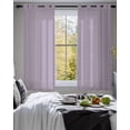 thumbnail image 3 of Purple Solid Color Sheer Curtains 54 Inch Length 2 Panels Set for Living Room/Bedroom, Aesthetics Contemporary Luxury Kitchen Curtains Grommet Semi-Sheer Curtains Drapes Window Treatments 42"x54"x2, 3 of 7