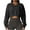 Black, variant on tarylea Workout Tops for Women Fleece Lined V Neck Crop Tops Solid Color Long Sleeve Sweatshirt Casual Loose Athletic Pullover
