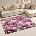 thumbnail image 2 of SKYSONIC Christmas Pink Balls Non-Slip Area Rug, Xmas Ornament Floor Carpet Comfort Floor Mats Decor for Indoor Front Porch Living Room Bedroom Kitchen, 36"x24", 2 of 5