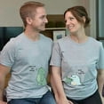 thumbnail image 5 of Colevkie Cute Dinosaur Couple Tshirt for Husband Wife Him and Her,His and Her T-shirt Valentine day Anniversary,Crew Neck,1 Piece(Grey-Men,XL), 5 of 6