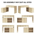 thumbnail image 2 of Wirrytor Modern L Shaped Desk with Storage, Corner Computer Desk with 2 Drawers and Sliding Door Cabinet, Home Office Desk for Small Spaces and Study Room, Sturdy Oak Finish Workstation, 2 of 10