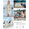 thumbnail image 5 of Green Coastal Seashells Beach Towels Oversized Super Absorbent, Nautical Brown Coral Starfish Lightweight Bath Towel Quick Dry Sets For Bathroom/Pool/Rv Camping/Beach Play/Gym Room/Picnic 23"x47", 5 of 8