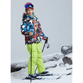 thumbnail image 2 of YEEFINE Boy's Snow Jacket Pants Suits, Winter Hooded Insulated Ski Suit Windproof Waterproof Outdoor Green US16, 2 of 5