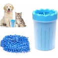 thumbnail image 1 of Limpiador de patas de perro, limpiador de patas de mascotas con toalla, cepillo de limpieza para mascotas - Trompeta azul oso de fresa Electrónica, 1 of 5