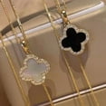 thumbnail image 2 of Cadena de suéter de trébol de cuatro hojas para mujer, moda de otoño e invierno y collar elegante, cadena de clavícula de popularidad de nicho de lujo ligero, 2 of 6