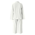 thumbnail image 4 of Aofany Outfits Sets for Women Long Sleeve Shirts & Wide Leg Pants Loose Fit Casual 2 Piece Sets, 4 of 4