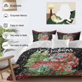 thumbnail image 3 of Merry Christmas Red Truck Bedding Duvet Cover Set Queen 4 Pieces Vintage Green Plaid Gift Snowflake Black Bedding Set with Zipper Closure,1 Comforter Cover 90x92 Inches 1 Flat Sheet & 2 Pillow Cases, 3 of 7