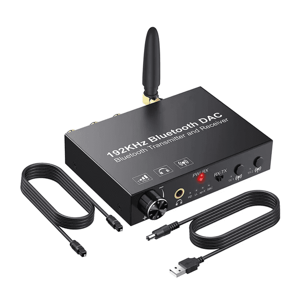 RIWPKFH Bluetooth Audio Transmitter And Receiver DAC Audio Converter RX/TX Audio Extensor Digital Wireless Audio Adapter LAN Extensor