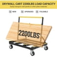 thumbnail image 3 of Professional Heavy-Duty Drywall Cart 2200 Lbs Load Capacity Folding Utility Cart with Wheels for Glass & Steel Sheets Adjustable Height & Brake Pedal, 3 of 6