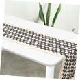 thumbnail image 4 of Cozy Black White Tablecloth Tassel Table Runner Home Decor Ideal for Buffet and, 4 of 5