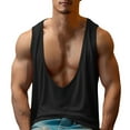 thumbnail image 3 of Men's Summer V-Neck Sleeveless Shirt Lightweight Athletic Tank Top Comfortable Casual Wear Breathable Soft Fabric for Sports and Daily Use Mens Muscle Gym Tank Top Breathable Sleeveless Shirts for Active Men, 3 of 9