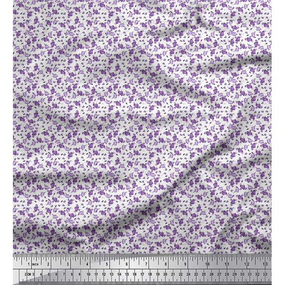 Soimoi Cotton Duck Fabric Floral Shirting Print Sewing Fabric Yard 56 Inch Wide