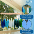 thumbnail image 2 of Blue Handworks Glass Wind Chime Gradient Ocean Hanging Wind Chimes Garden Decor, 2 of 9