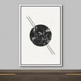 thumbnail image 3 of wall26 Framed Canvas Print Wall Art Asphalt Texture Dark Sphere with Line Art Abstract Shapes Illustrations Minimalism Mid-Century Modern for Living Room, Bedroom, Office - 16"x24" White, 3 of 5