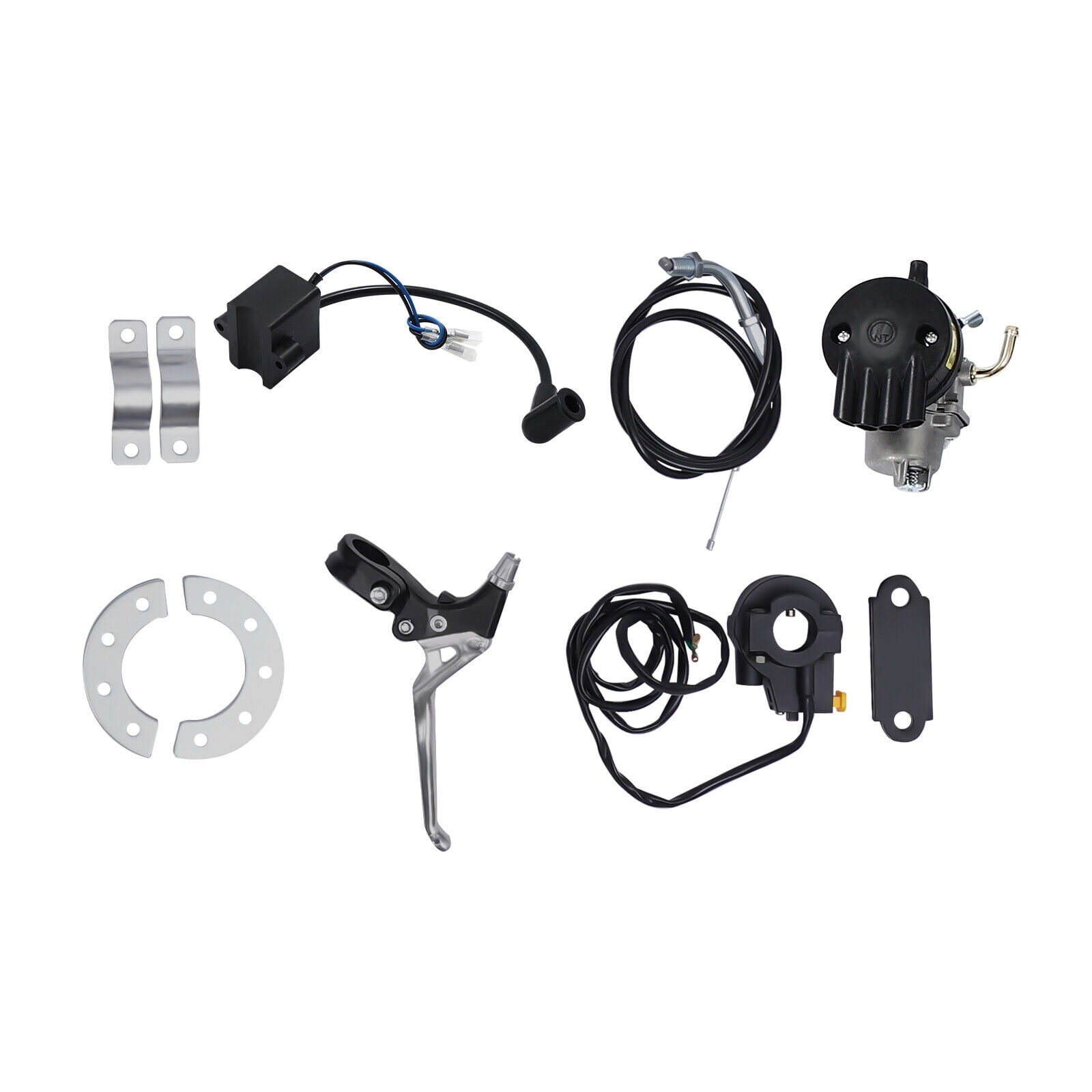 Denest 80cc Double-cylinder Petrol Engine 2 Stroke Motor Kit Gas Motorized Bicycle Bike