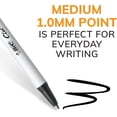 thumbnail image 3 of BIC Clic Stic Black Retractable Ballpoint Pens, Medium Point (1.0mm), 24-Count Pack, Round Barrel Design for Comfortable Writing (Color	Black,  Ink Color	Black), 3 of 3