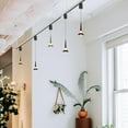 thumbnail image 7 of FSLiving 7W Adjustable Levitate Track Pendnat Light J-Type Retractable Lift Lamp with Minimalist Modern Aluminum&Acrylic Shade Indoor Island Light Morning Glory Lamp,Grey - Set of 3, 7 of 7