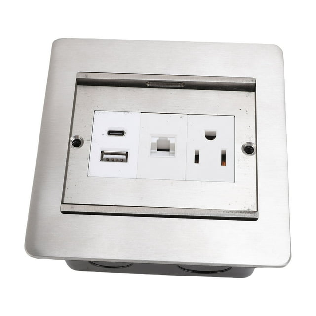 Recessed Floor Outlet, Embedded Installation Water Proof Recessed Floor Socket for Floors Countertops Decks Tables