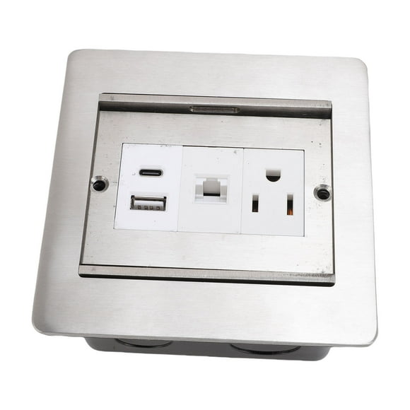 Recessed Floor Outlet, Embedded Installation Water Proof Recessed Floor Socket for Floors Countertops Decks Tables