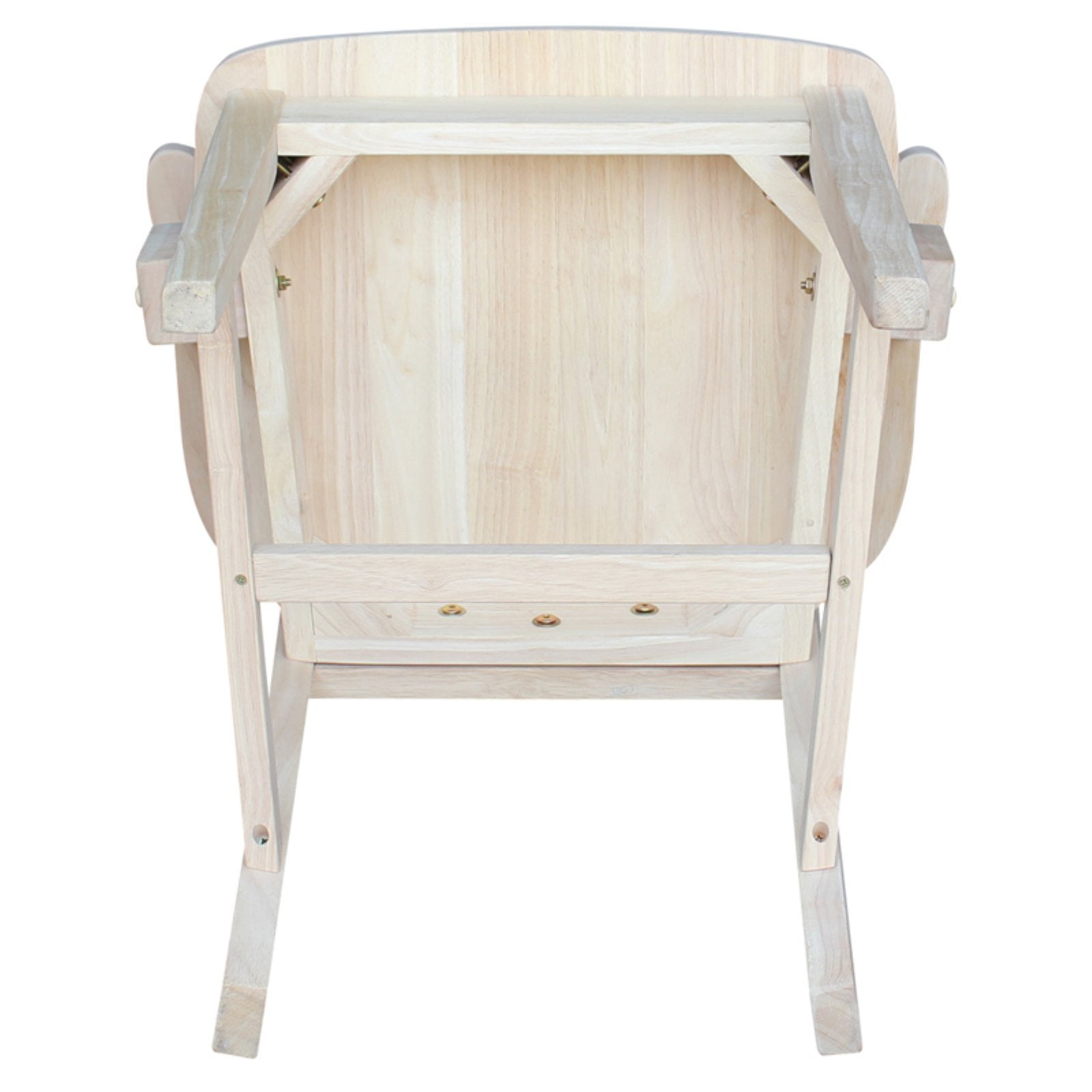 International Concepts Mission Wood Dining Chair with Arms, Unfinished