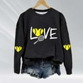 thumbnail image 6 of Baqcunre Womens Hoodies Women's Love Tennis Casual Hoodie Long Sleeve Sweatshirts Soft Printed Shirts Women's Winter Sweatshirt Tops Crewneck Sweatshirts Plus Size Tops Black L, 6 of 6