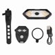 thumbnail image 1 of Luz de señal de giro para bicicleta, luz LED de carga USB, control remoto inalámbrico, lámpara de advertencia trasera para bicicleta a prueba de agua, 1 of 12
