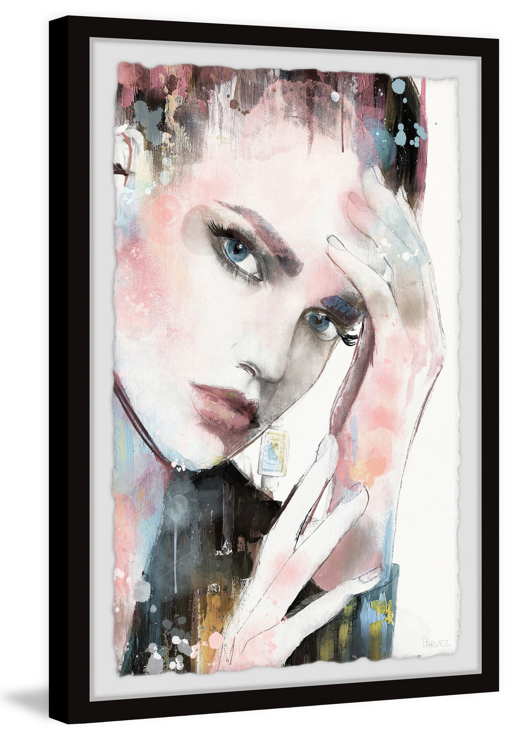 Parvez Taj Thinking Face Framed Wall Art