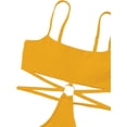 thumbnail image 4 of GHSDFBB Ring Linked Cut-Out One Piece Swimsuit Scoop Neck Lace Up Back Monokini Bathing Suit, 4 of 5