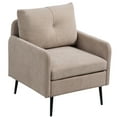 thumbnail image 5 of Miekor Furniture 34.25 "Wide Upholstered Corduroy Metal Base 360° Swivel Barrel Soft Chair with Pillow, for Club, Living Room, Bedroom, Office as well as Reading Armchair, Light Gray. 91329, 5 of 12