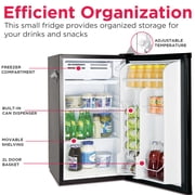 Frigidaire 3.2 Cu. ft. Retro Compact Refrigerator with Side Bottle Opener EFR376, Black